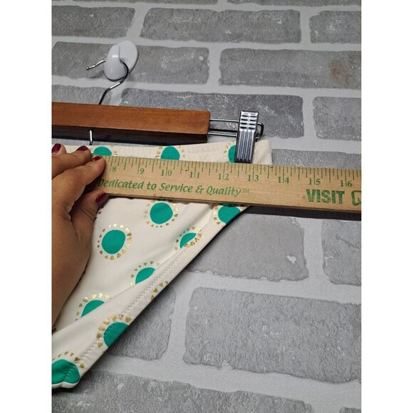 Victoria Secret Womens Polka Dots Gold Rings Turquoise Bikini Buttom‎ Size Small - Picture 6 of 8
